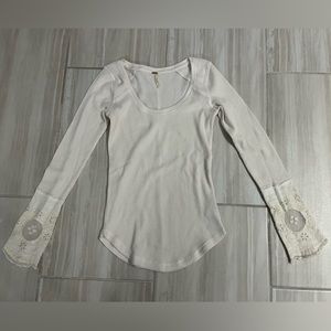 Free People Waffle Long Sleeve Shirt